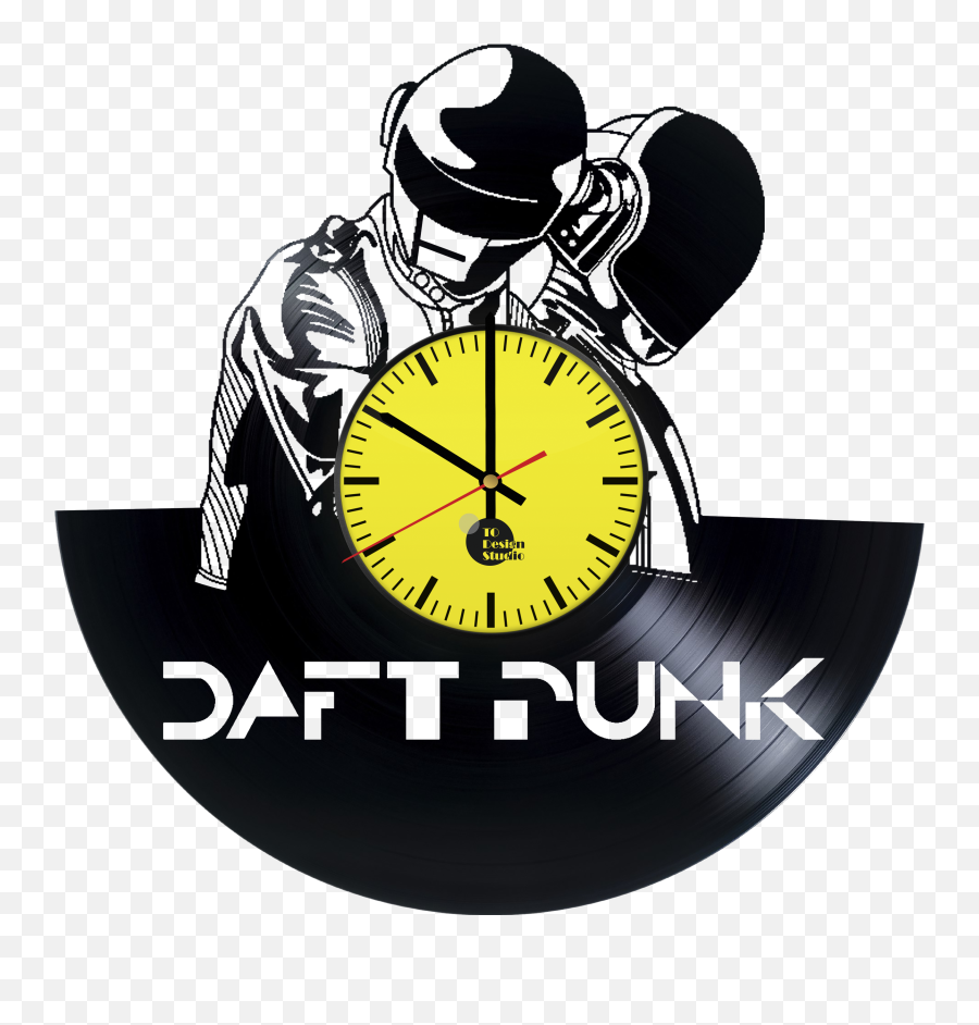 Daft Punk Music Handmade Vinyl Record Wall Clock - Daft Punk Png,Daft Punk Transparent