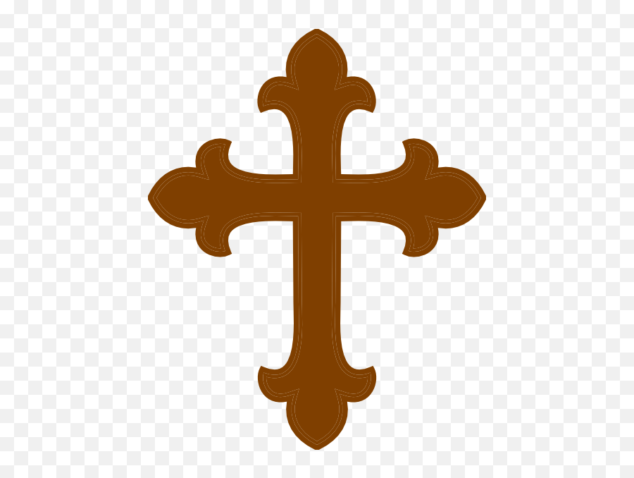 Brown Cross Clipart Png Image - Brown Cross Clipart,Cross Clipart Png