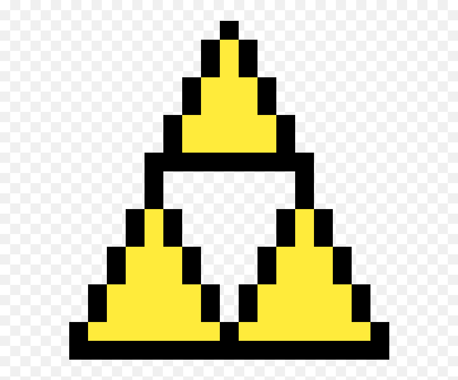 Legend Of Zelda Triforce Pixel Art - Triforce Pixel Art Png,Triforce Transparent Background