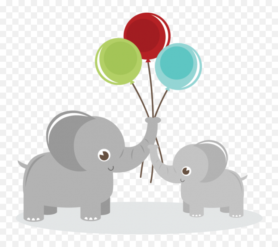 Pin - Cute Elephant With Balloon Clipart Png,Elephant Clipart Transparent