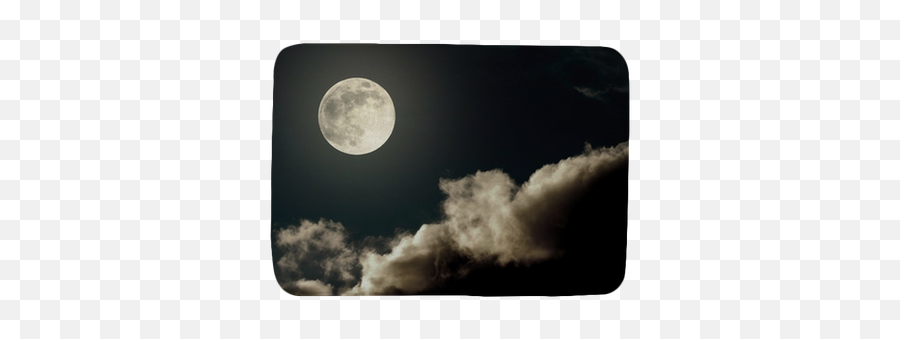 Night Sky With Moon And Clouds Bath Mat U2022 Pixers - We Live To Change Lune Avec Nuage Png,Night Clouds Png