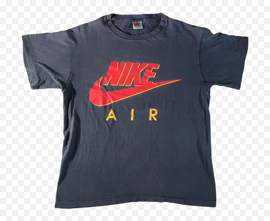 Nike Air Red Yellow Swoosh T Shirt Large - Active Shirt Png,Orange Nike Logo