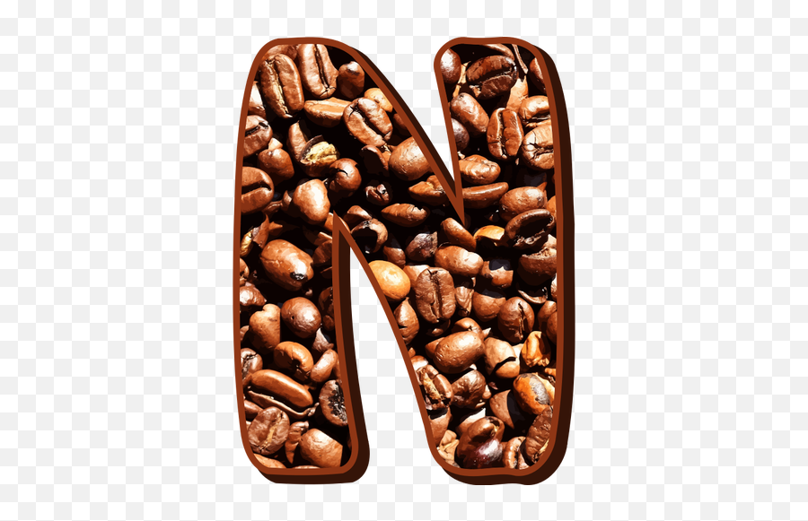 Coffee Beans Typography N Free Svg - Alphabet Bean Coffee Png,Coffee Beans Transparent Background