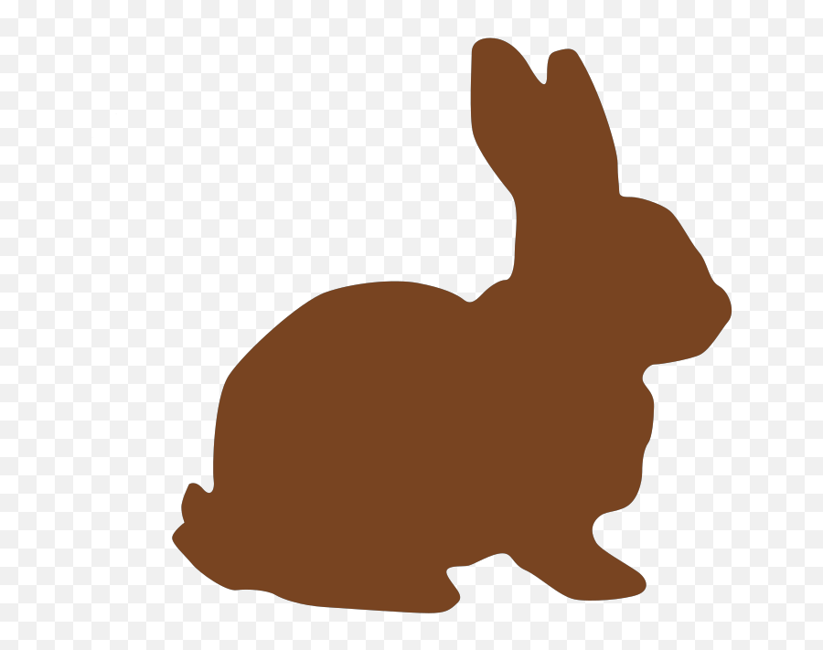 Chocolate Easter Bunny Png Svg Clip - Silhouette Rabbit Clipart Black And White,Easter Bunny Png