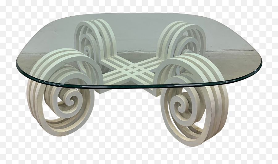 Vintage Graphic Scroll Metal Coffee Table - Coffee Table Png,Old Scroll Png