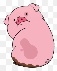 Gravity Falls Waddles Looking Back - Pig From Gravity Falls Png,Grunkle Stan Png