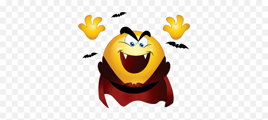 Shiny Emoji Png Clipart - Dracula Emoticon,Scared Emoji Transparent Background