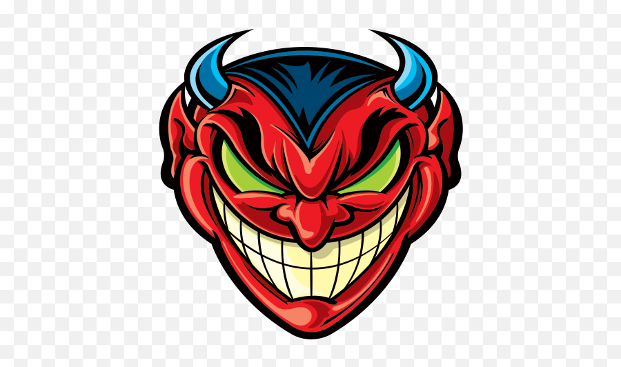 Printed Vinyl Devil Evil Smiles - Automotive Decal Png,Evil Smile Png