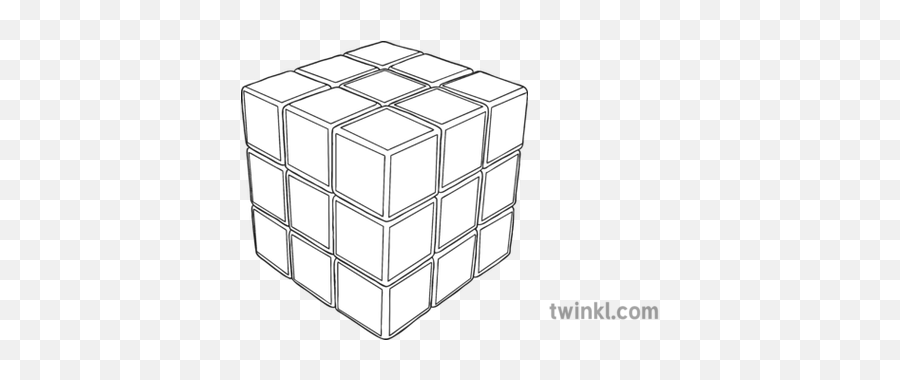 Rubiks Cube Alterable Black And White 1 - Rubiks Cube Png Icon,Rubik's Cube Png