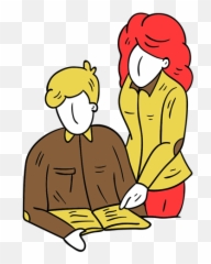 Teacher Book Explanation Student Sketch - Transparent Png Estudiante Y Profesor Png,Teacher Transparent
