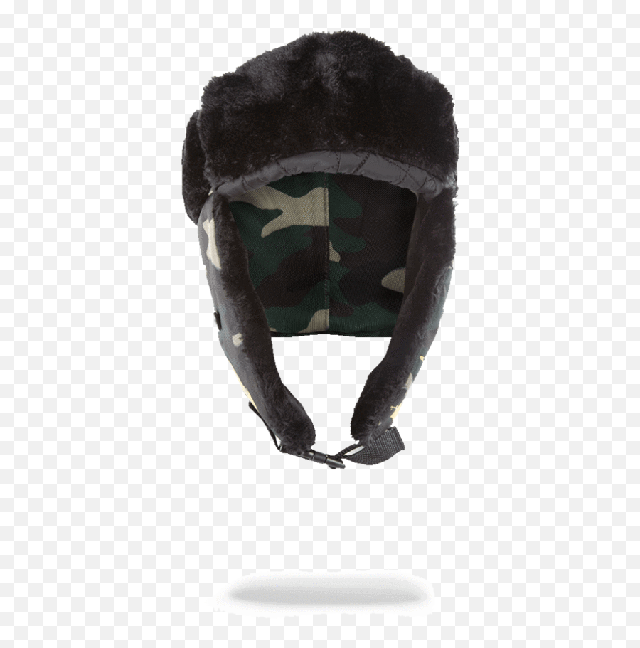 Ski Mask Png - Gold Stencil Camo Aviator Hat Sprayground Png Ushanka,Camo Png