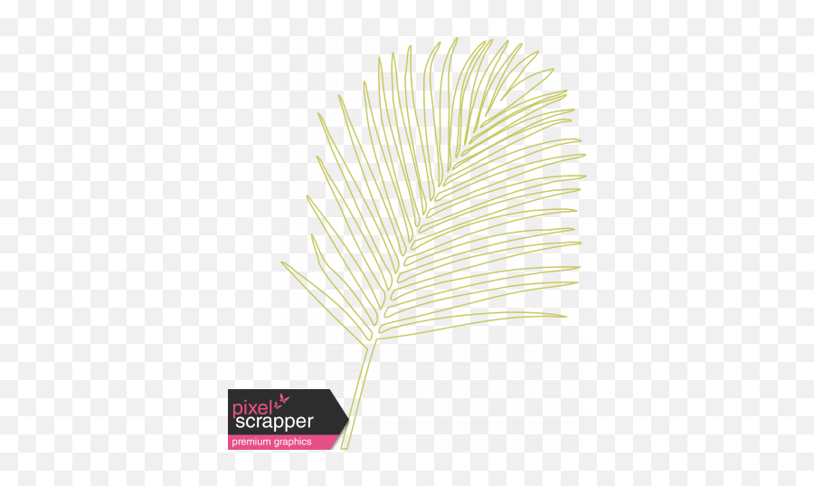 Palm Branch Outline 01 - Vertical Png,Palm Branch Png