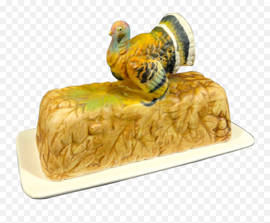 Napcoware Figural Ceramic Turkey Butter - Serving Tray Png,Stick Of Butter Png