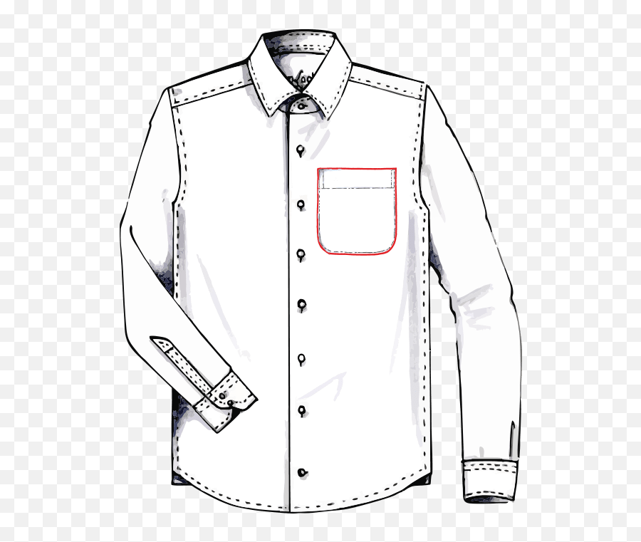 Finish - White Shirt With Pocket Clipart Png,Shirt Pocket Png