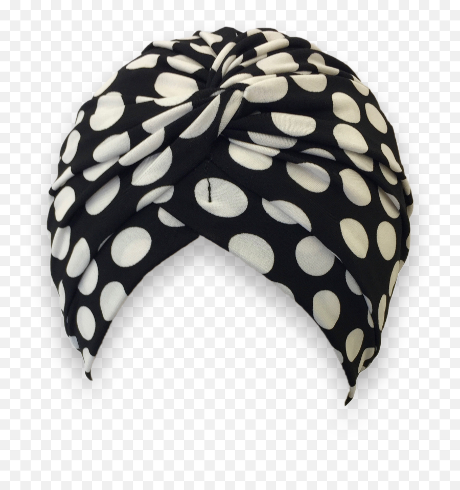 Black And White Spot Shower Turban - Betty Dain Turban Transparent Png Shower Cap Png,Turban Png