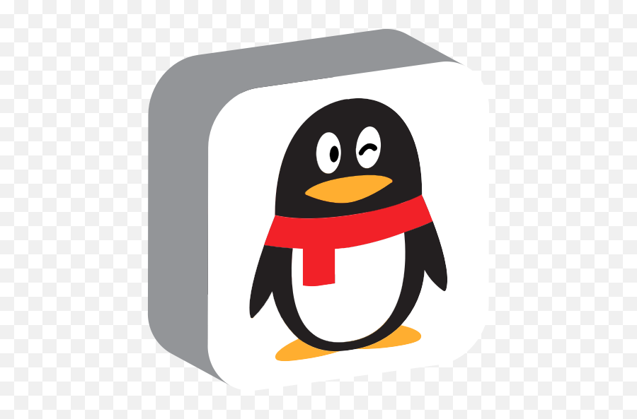 Flightless Bird Penguin Cartoon - Tencent Qq Logo Png Transparent,Facebook Icon Penguin