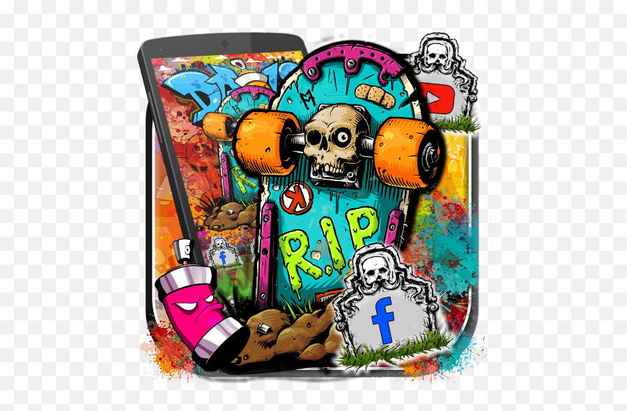 Download Graffiti Skate Themes Hd Wallpapers 3d Icons Free - Fondos De Pantalla Graffiti Hd Png,Make 3d Icon