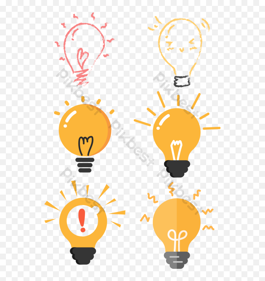Creative Light Bulb Icon Ai Free Download - Pikbest Icon Bóng Èn Sáng To Png,Lighting Icon Vector