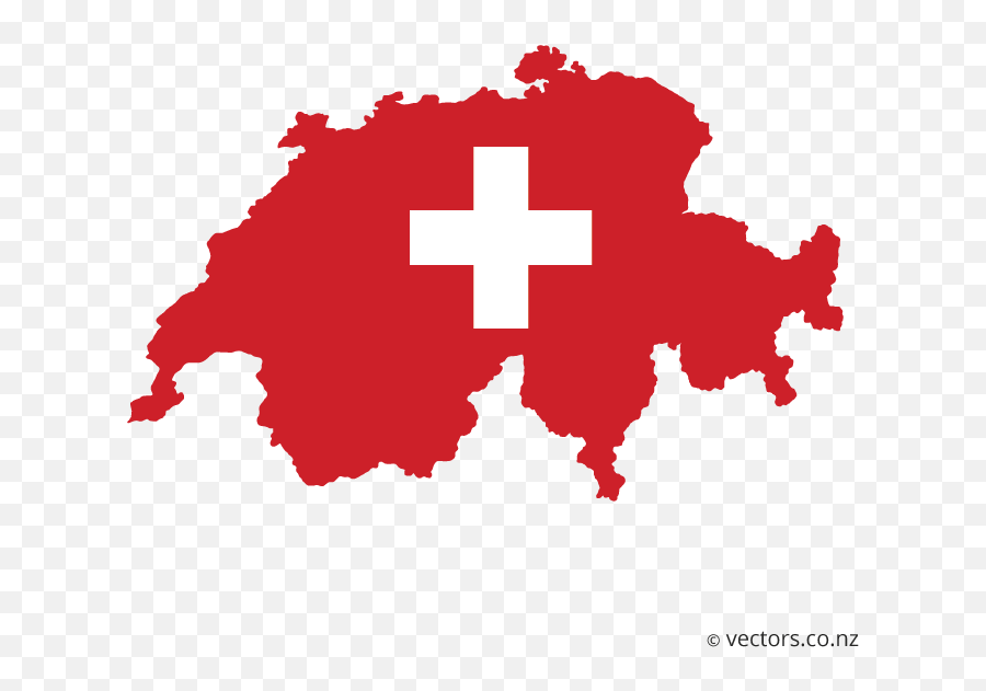 Flag Vector Map Of Switzerland Flags The World - Switzerland Map Vector Png,World Map Vector Icon