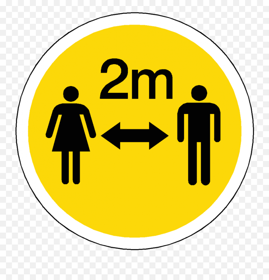2 Metre Gap Social Distancing Floor Sticker - Runs The World Men Png,Social Distancing Icon