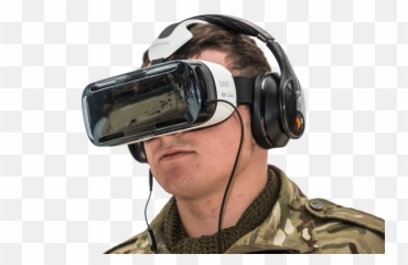 Solider Wearing A Vr Headset And - Soldier png