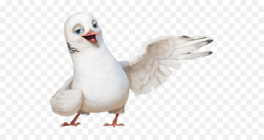 Dave The Dove Transparent Png - White Bird Animation,Paloma Png