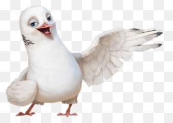 Dave The Dove Transparent Png - White Bird Animation,Paloma Png