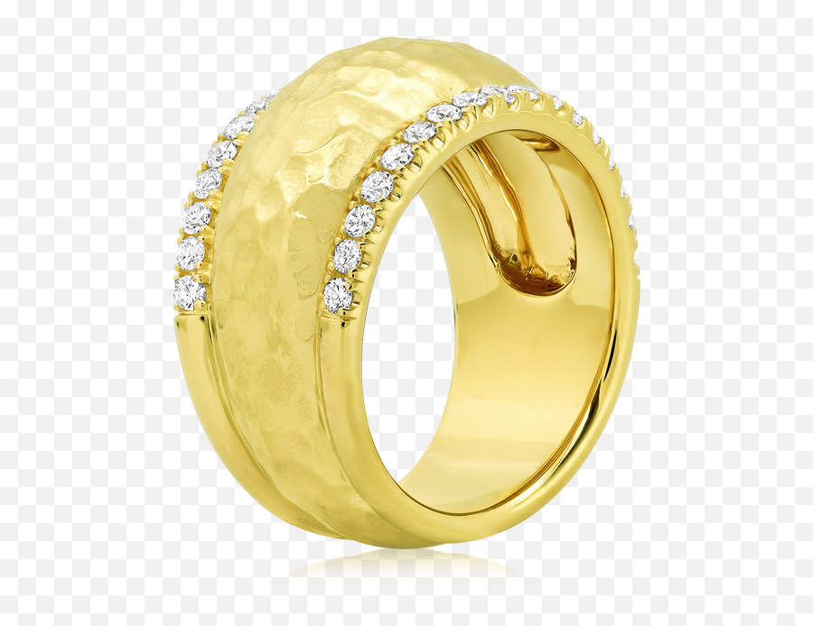 Tapered Width Gold Band With Diamond Trim - Engagement Ring Png,Gold Trim Png