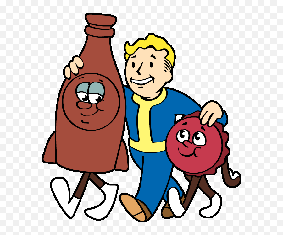 Vault Boy Perks Transparent Png - Fallout 4 Bottle And Cappy,Pip Boy Png
