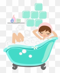 Foamy Bath Tub - Clip Art Png Download Full Size Clipart Spa Clipart,Tub Png