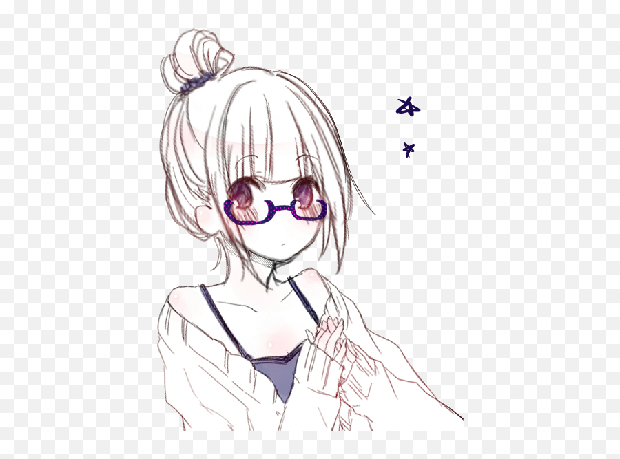 Anime Girl And Glasses Image - Cute Anime Girl With Glasses Png,Anime Glasses Png