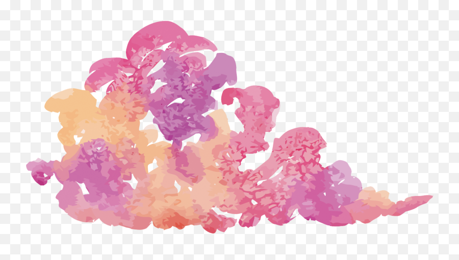 Watercolor Painting Purple Designer - Purple Watercolor Cloud Png,Cloud Overlay Png