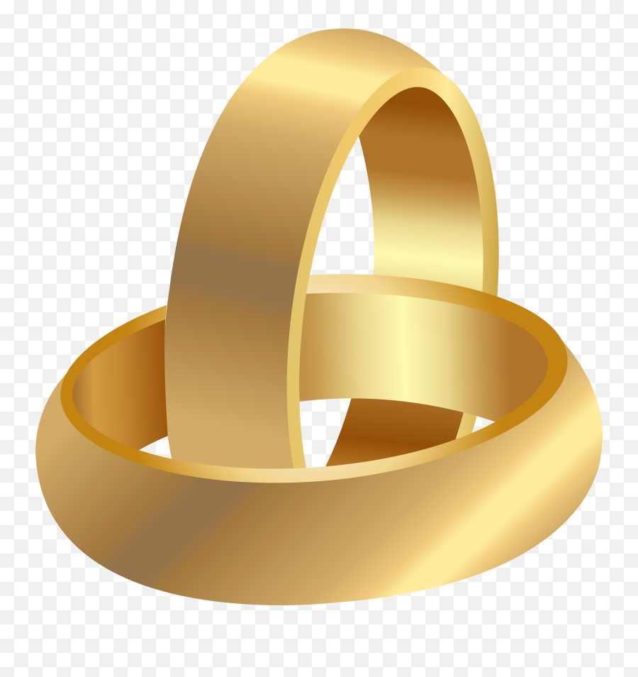 Free Png Golden Wedding Rings - Clip Art,Wedding Clipart Transparent Background