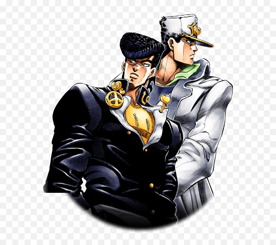 Ssr Josuke Higashikata And Jotaro Kujo - Jojoss Wiki Jotaro Kujo Josuke Higashikata Png,Jotaro Kujo Png