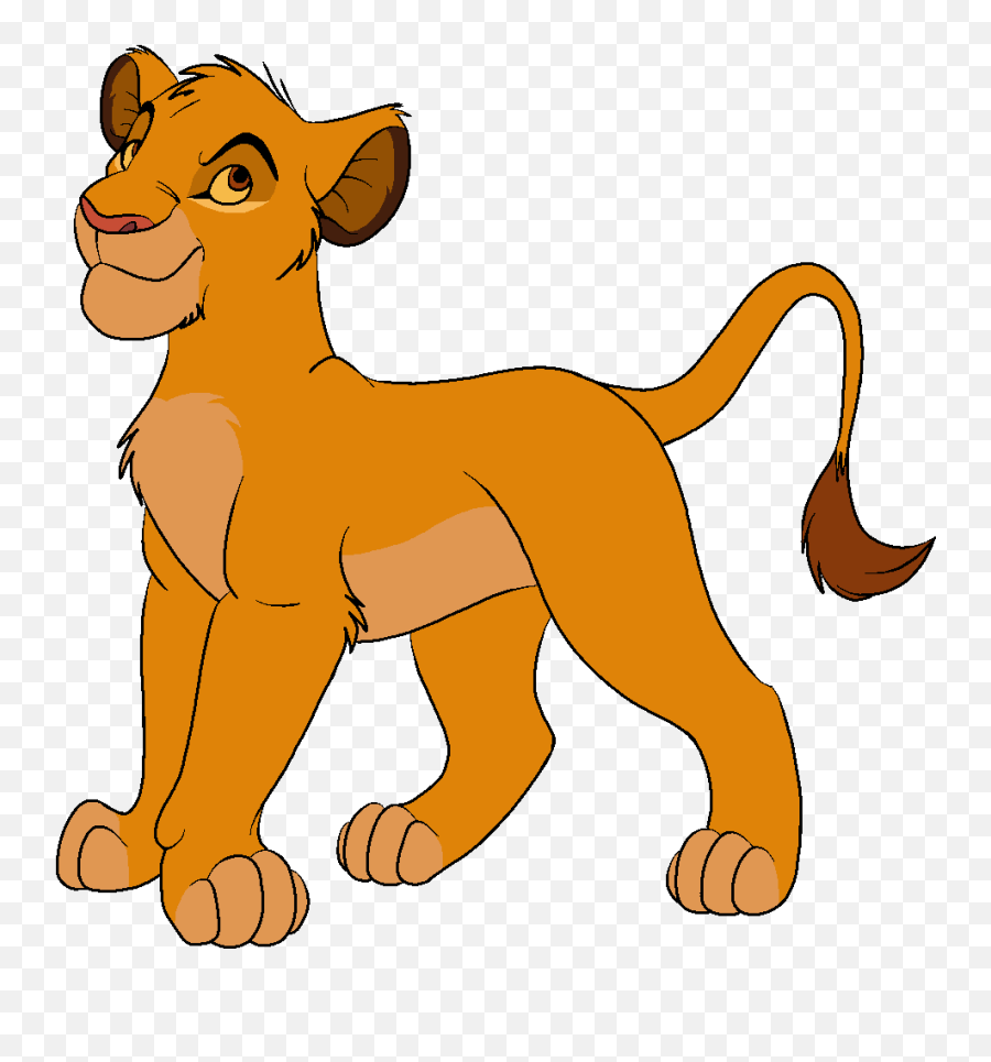 Simba Looking For Critique - Cartoon Clipart Full Size Cartoon Png,Simba Png