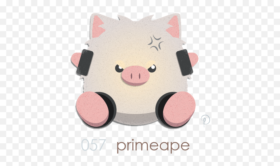 Primeape The Bound - Pigape Pokemon So Many Domestic Pig Png,Mankey Png