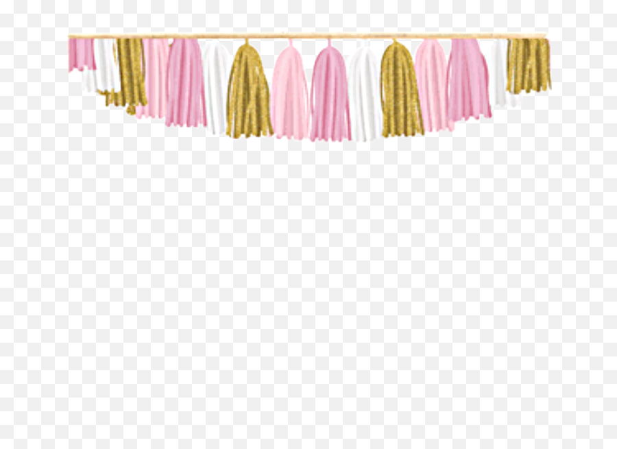 Watercolor Tassles Banner Garland Pink Gold White Strin - Transparent Pink White And Gold Banner Png,Garland Transparent Background