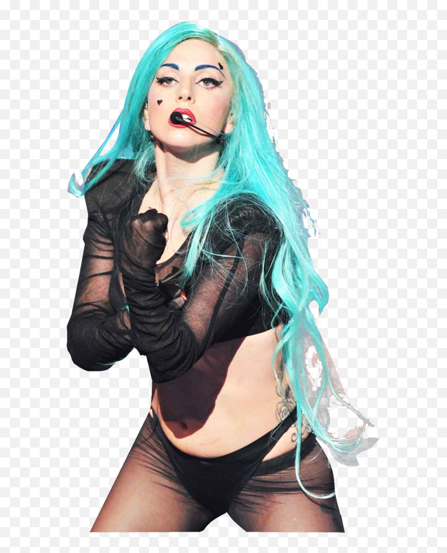 Lady Gaga Blue Hair Transparent Png - Lady Gaga The X Factor France,Lady Gaga Png