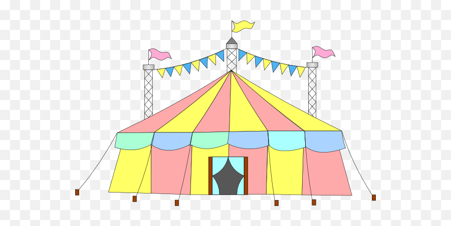 Big Top Tent Circus Clip Art - Pastel Circus Tent Clipart Png,Circus Tent Png