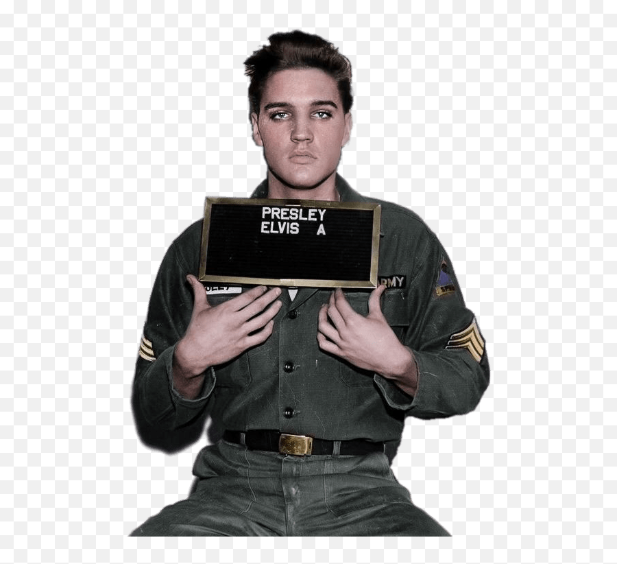 Elvis Presley Army Mugshot Transparent - Elvis Presley Mugshot Png,Elvis Png