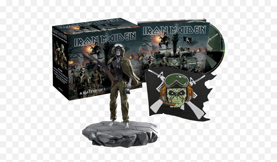 Iron Maiden - A Matter Of Life And Death Cd Box Set With Figurine Box Iron Maiden A Matter Of Life Png,Iron Maiden Png