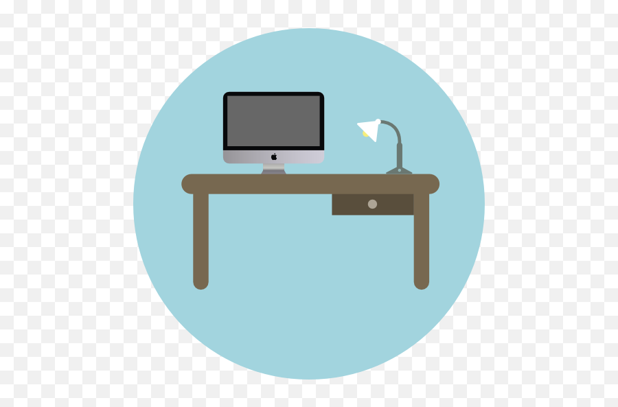Desk Icon - Office Flat Icon Png,School Desk Png