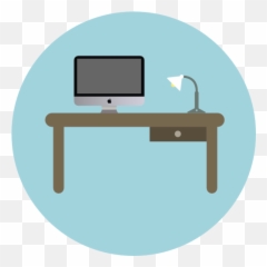 Desk Icon - Office Flat Icon Png,School Desk Png