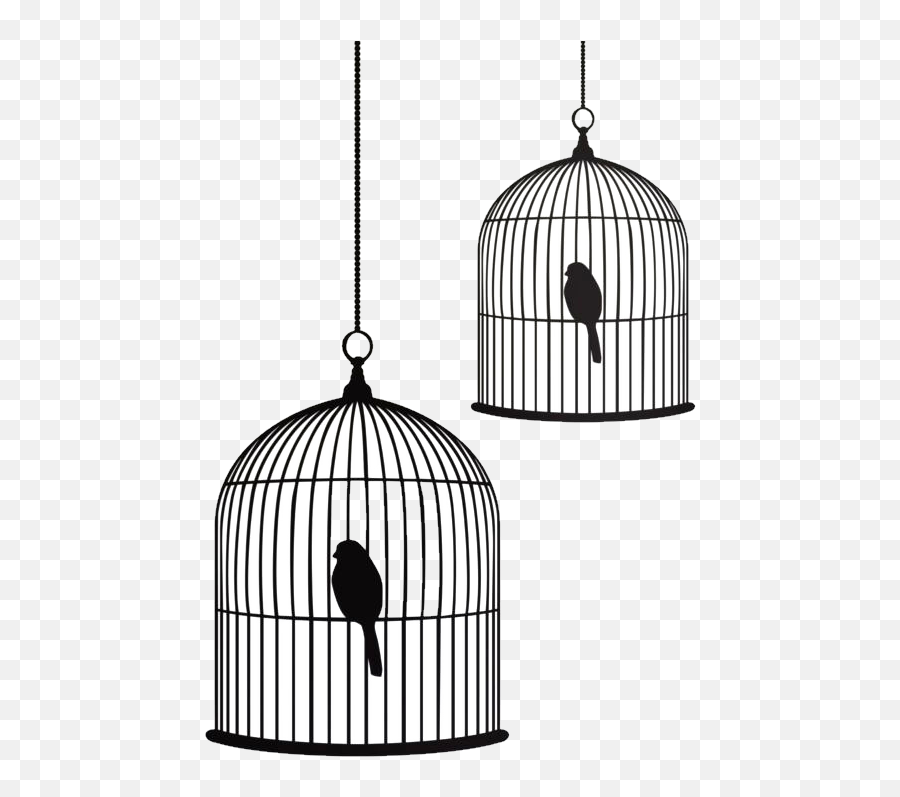 Transparent Bird Cage Silhouette - Transparent Bird Cage Png,Cage Transparent Background