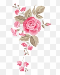 Free Floral Png Transparent - Transparent Pink Flower Png,Rose Flower Png