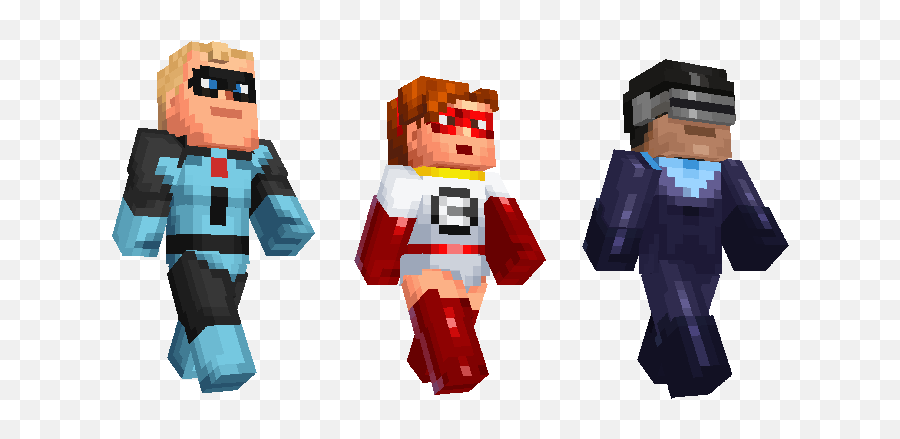 The Incredibles Skin Pack Out Now Minecraft - Mr Incredible Minecraft Skin Png,Incredibles Png