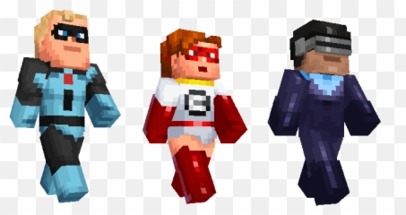The Incredibles Skin Pack Out Now Minecraft - Mr Incredible Minecraft Skin Png,Incredibles Png