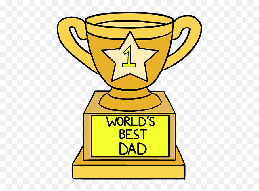 Trophies Png - How To Draw Trophy Best Dad Ever Drawings Trophy Drawing Easy,Trophies Png