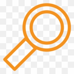 Microscope Scan Asset Magnifying Glass Lens Icon - Magnifying Glass Orange Icon png