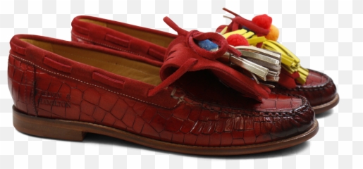 Ruby 1 Crock Red Suede Pom Ls - Shoe Png,Pom Pom Png